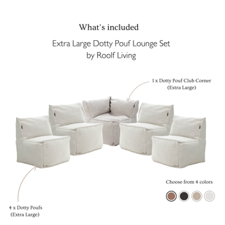 Dotty Pouf Lounge Set (Extra Large) by Roolf Living