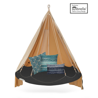 Outdoor Free-Hanging Bundle with Designer Pillows (Medium)