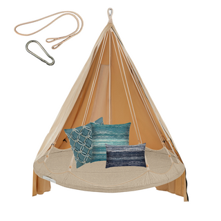 Outdoor Free-Hanging Bundle with Designer Pillows (Medium)
