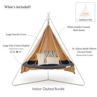 Indoor Daybed Bundle with White Stand
