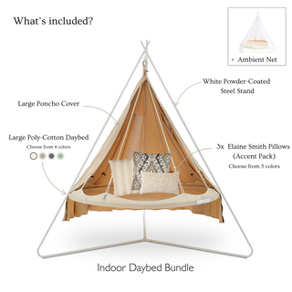 Indoor Daybed Bundle with White Stand