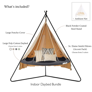 Indoor Daybed Bundle with Black Stand
