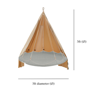 Outdoor Free-Hanging Bundle with Designer Pillows (Medium)